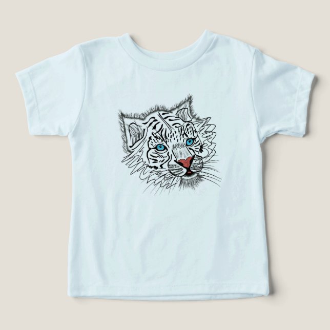 Camiseta de niño pequeño con ojos azules (Diseño delantero )