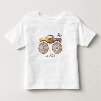 Camiseta de niño pequeño de camión monstruo