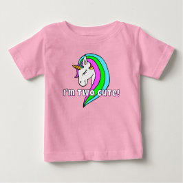 Camiseta de niño pequeño de dos lindos unicornios