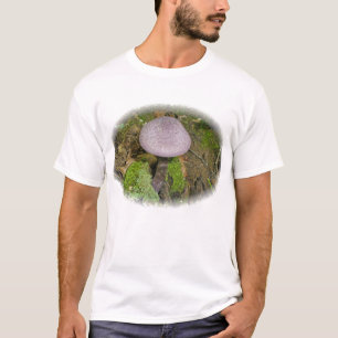 Camiseta de niño pequeño de hongo morado y musgo