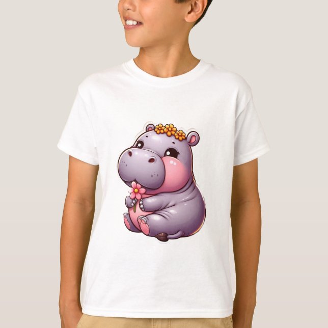 Camiseta de niño pequeño Hippo (Anverso)