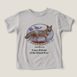 Camiseta de niño pequeño Island Fox Gris Logo desv