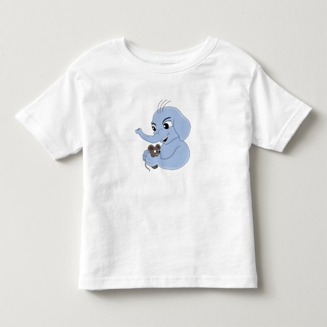 Camiseta de niño pequeño personalizado elefante (Anverso)