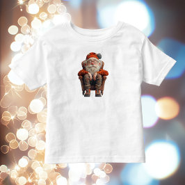 Camiseta de niño pequeño Santa cansado 2
