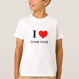 Camiseta de niño - Personalizado corazón (su texto