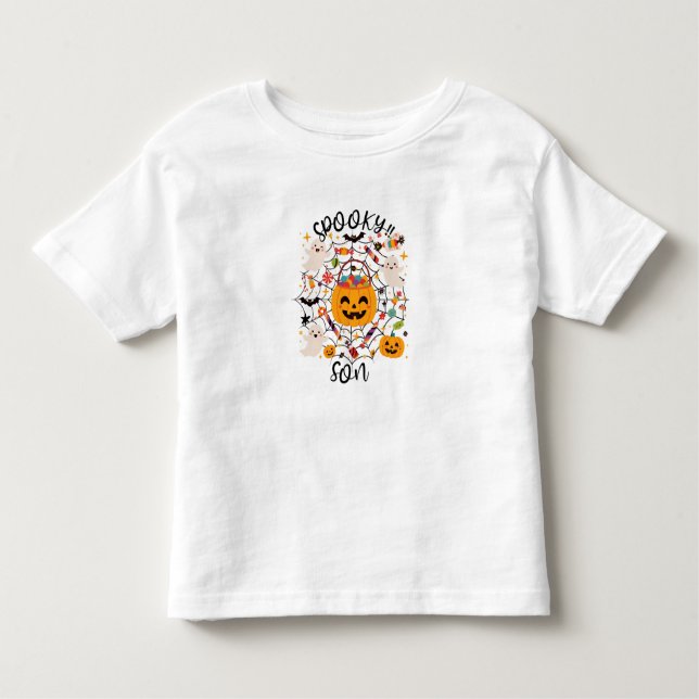Camiseta de Niño Spooky Son de Halloween (Anverso)