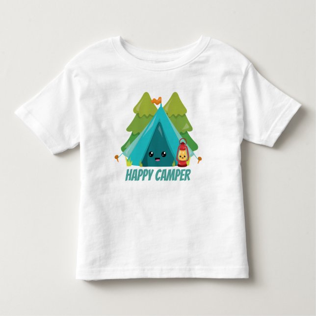 Camiseta de niño unisex feliz de camper (Anverso)