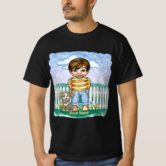 Camiseta de niño y perro (Anverso)