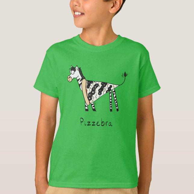 Camiseta de niño zebra de Pizzebra Pizza (Anverso)