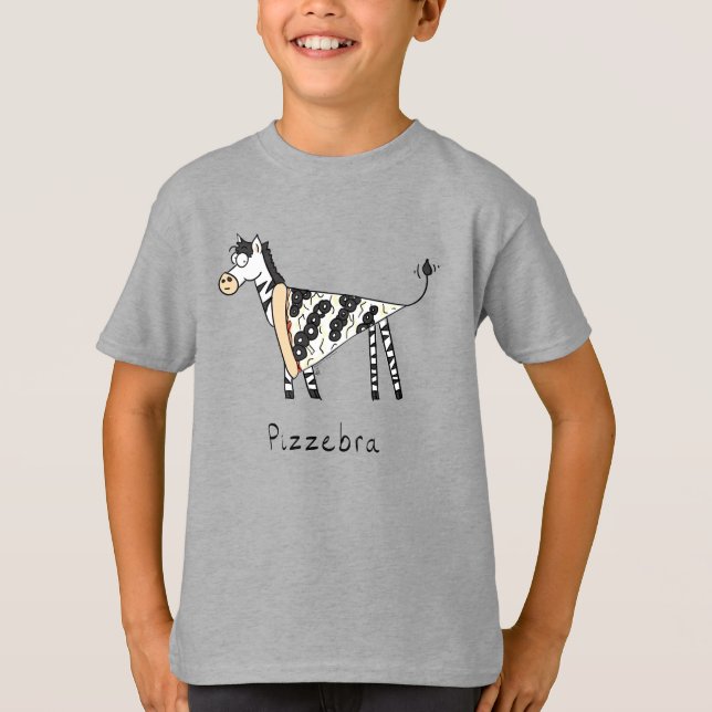 Camiseta de niño zebra de Pizzebra Pizza (Anverso)