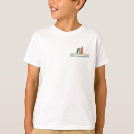 Camiseta de niños aventura libros de biblioteca