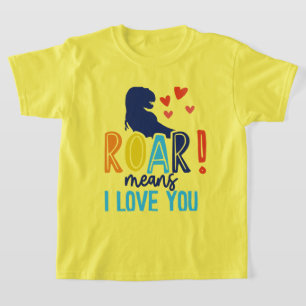 Camiseta de niños con amor - Tee de niños de Dino