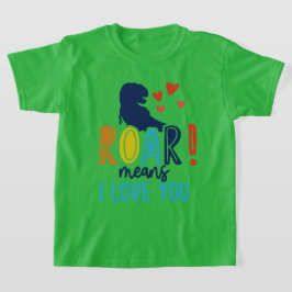 Camiseta de niños con amor - Tee de niños de Dino
