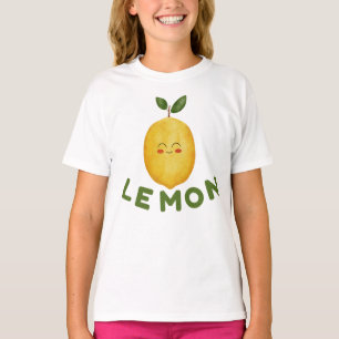 Camiseta de niños con limón, camisa de fruta linda