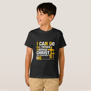 Camiseta de niños cristianos - Cristo que me forta