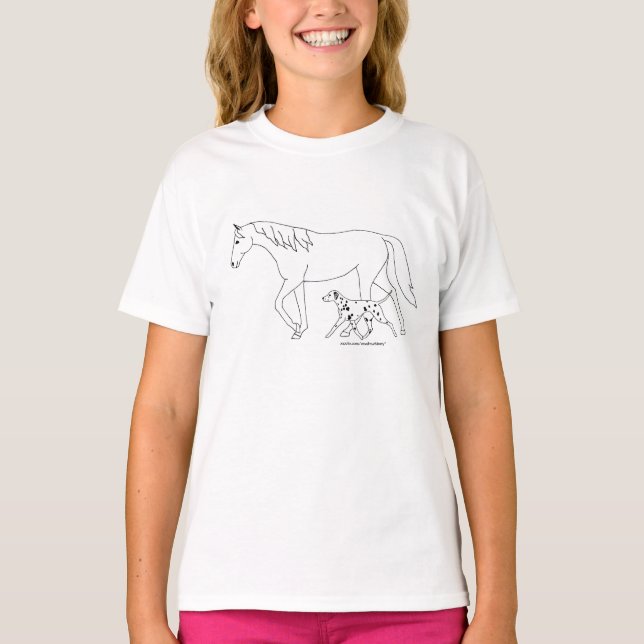 Camiseta de niños dálmatas: Dal & Horse (Anverso)