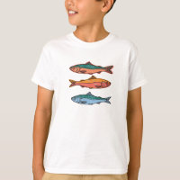 Camiseta de niños de atún colorido – divertida cam