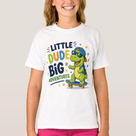 Camiseta de niños de dinosaurio lindo