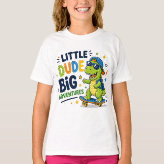 Camiseta de niños de dinosaurio lindo
