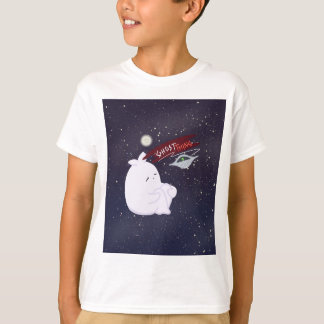 Camiseta de niños de fantasma y ovni linda