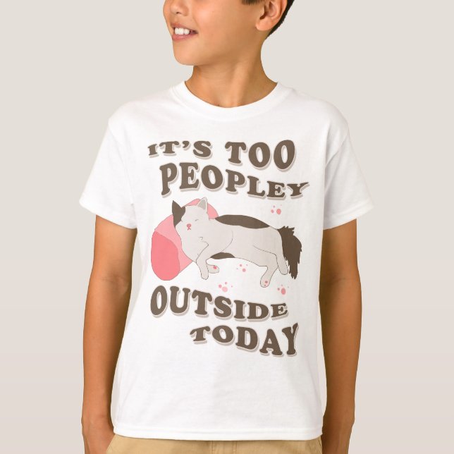 Camiseta de niños de gatitos antisociales (Anverso)