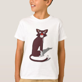 Camiseta de niños de gato marrón lindo | Divertido