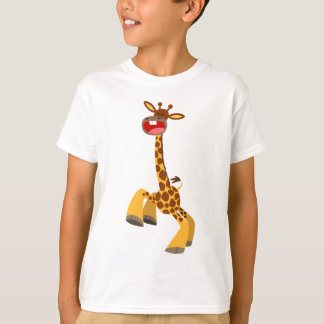 Camiseta de niños de jirafa bailando Personalizado