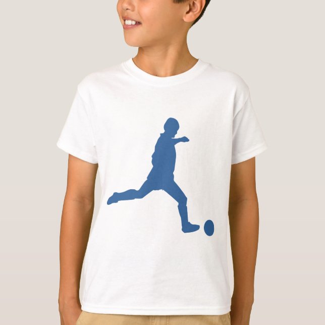 Camiseta de niños de la silueta del fútbol (Anverso)