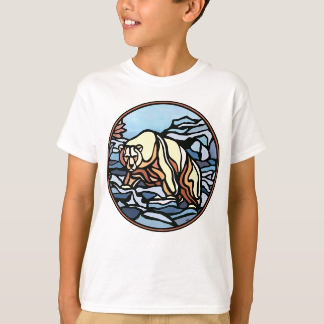 Camiseta de niños de oso tribal camiseta de oso po (Anverso)