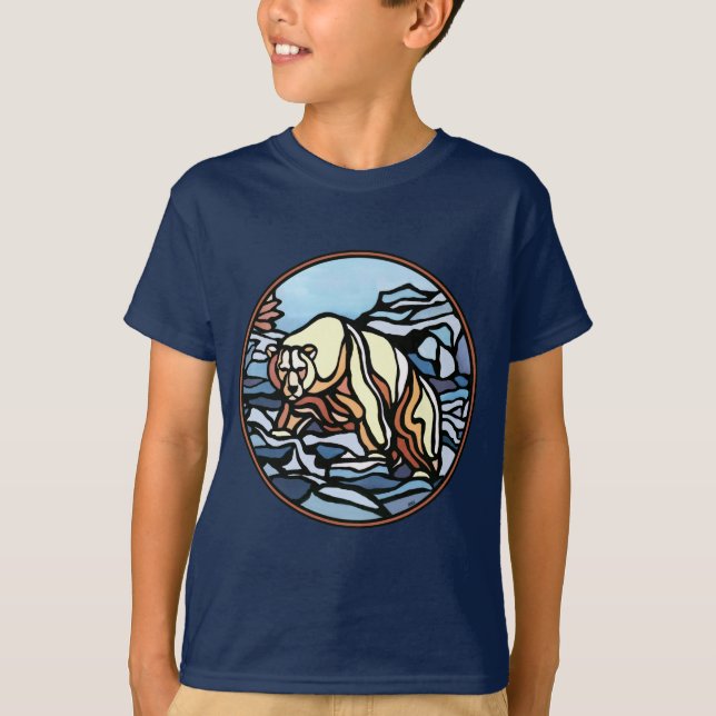Camiseta de niños de oso tribal camiseta de oso po (Anverso)