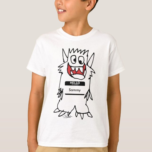 Camiseta de niños de Personalizado feliz (Anverso)