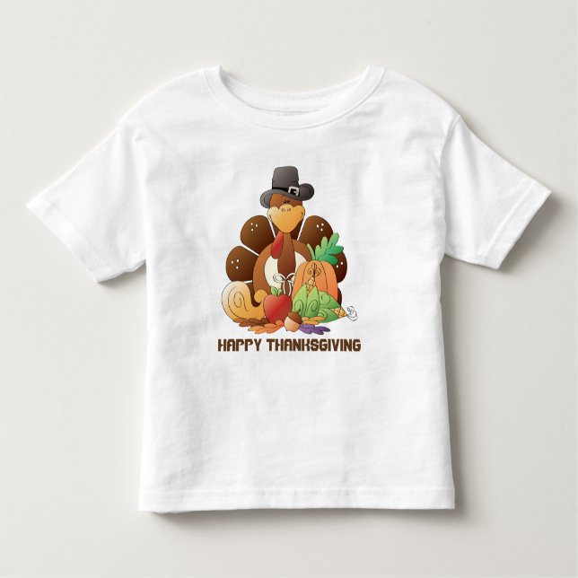 Camiseta de niños de vacaciones de Acción de Graci (Anverso)