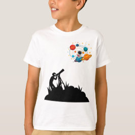Camiseta de niños del espacio linda