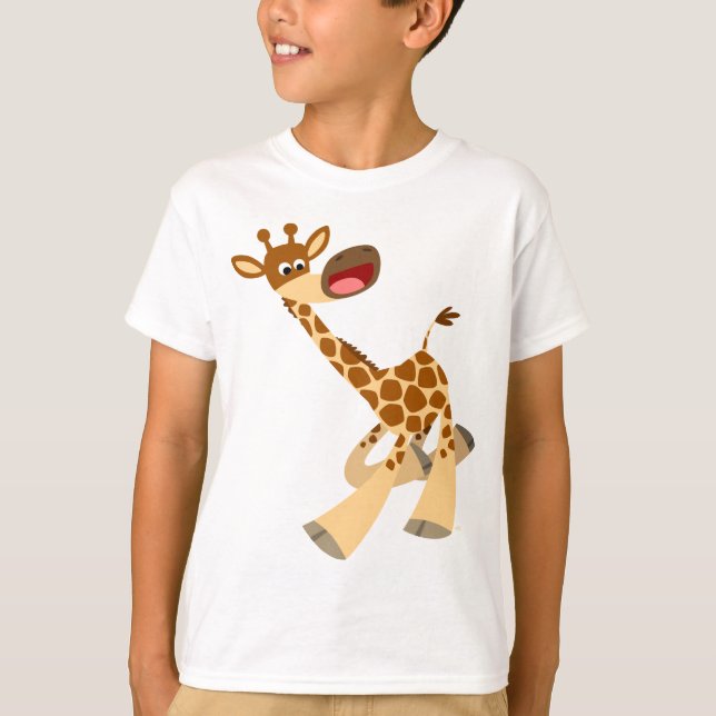 Camiseta de niños del Personalizado Ambling Giraff (Anverso)