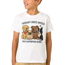 Camiseta de niños divertidos TDU perros apoyo a la