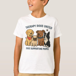 Camiseta de niños divertidos TDU perros apoyo a la