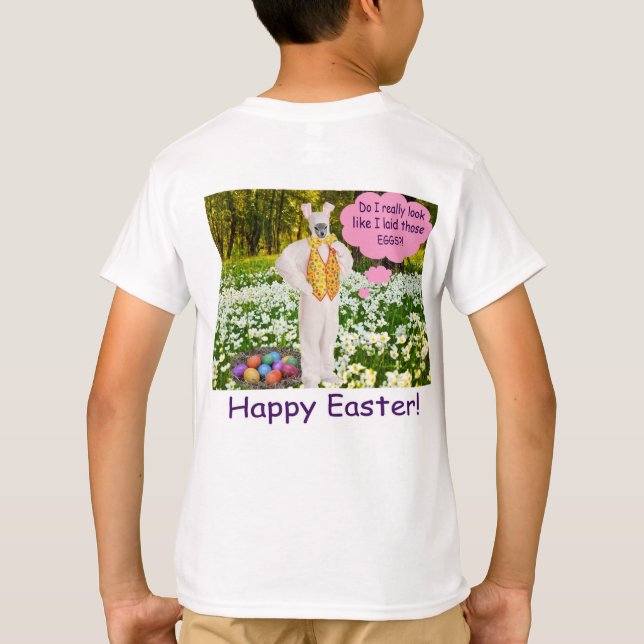 camiseta de niños. Feliz Pascua. klipspringer/cone (Reverso)