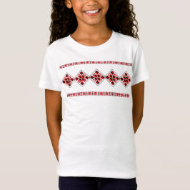 Camiseta de niños geométricos de bordado étnico
