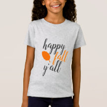 Camiseta de niños jóvenes felices de otoño