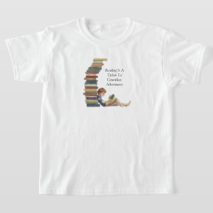 Camiseta de niños leyendo
