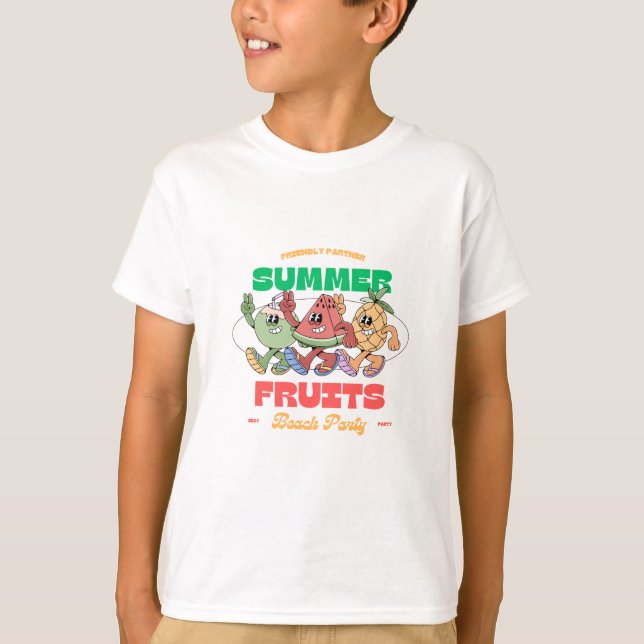 Camiseta de niños para fiesta playera de frutas de (Anverso)