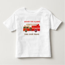 Camiseta de Niños Pequeños del Motor de Fuego del 
