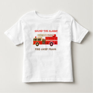 Camiseta de Niños Pequeños del Motor de Fuego del 