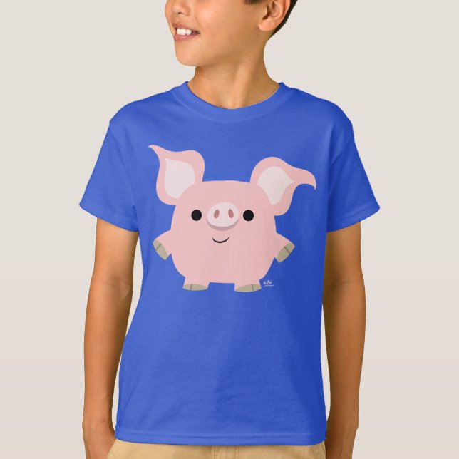 Camiseta de niños pequeños Personalizados de cerdo (Anverso)