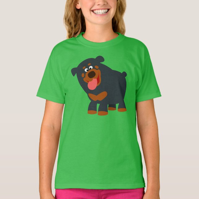 Camiseta de niños rottweiler, Personalizado juguet (Anverso)