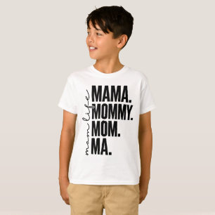 Camiseta de niños vida de mamá Mama Mamá Mamá Ma