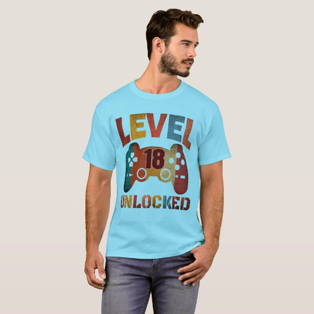 Camiseta de NIVEL 18 DESBLOQUEADO (Anverso completo)