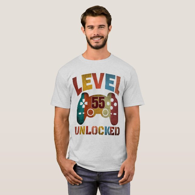 Camiseta de NIVEL 55 DESBLOQUEADO (Anverso completo)
