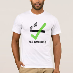 Camiseta de no fumadores SÍ QUE FUMA V2 - blanco
