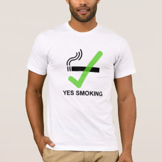 Camiseta de no fumadores SÍ QUE FUMA V2 - blanco